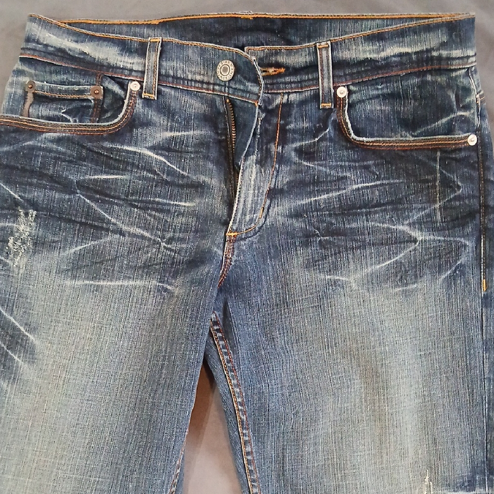 A/X Armani Exchange Distressed Blue Chinos